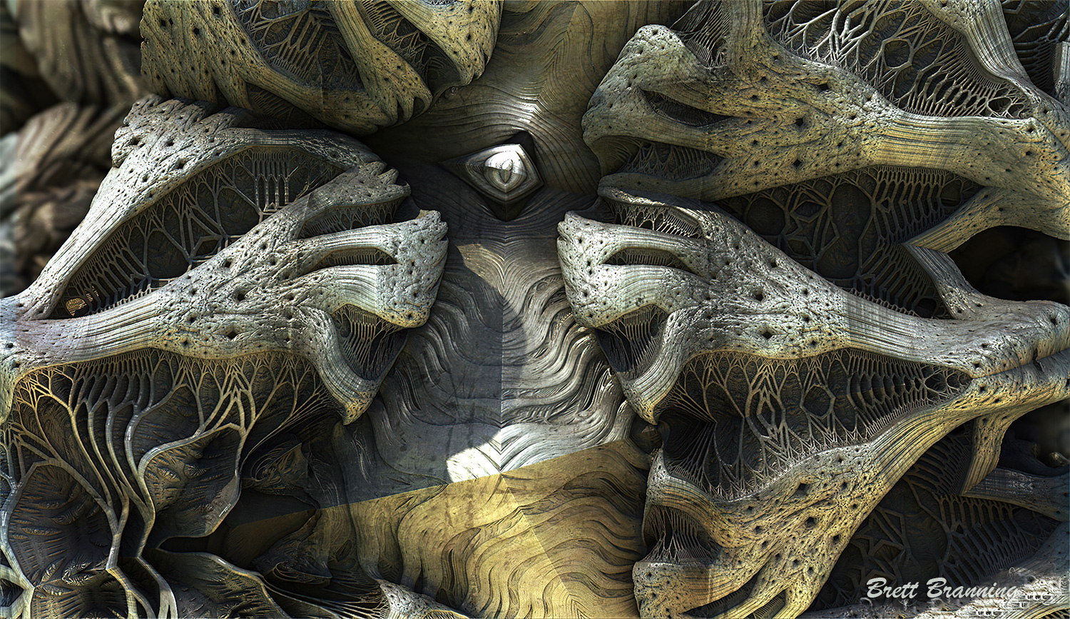 The Hidden Eye of Nature - volumetric Mandelbulb 3D fractal with layered aperture geometry by The Synthetic Dream Foundation